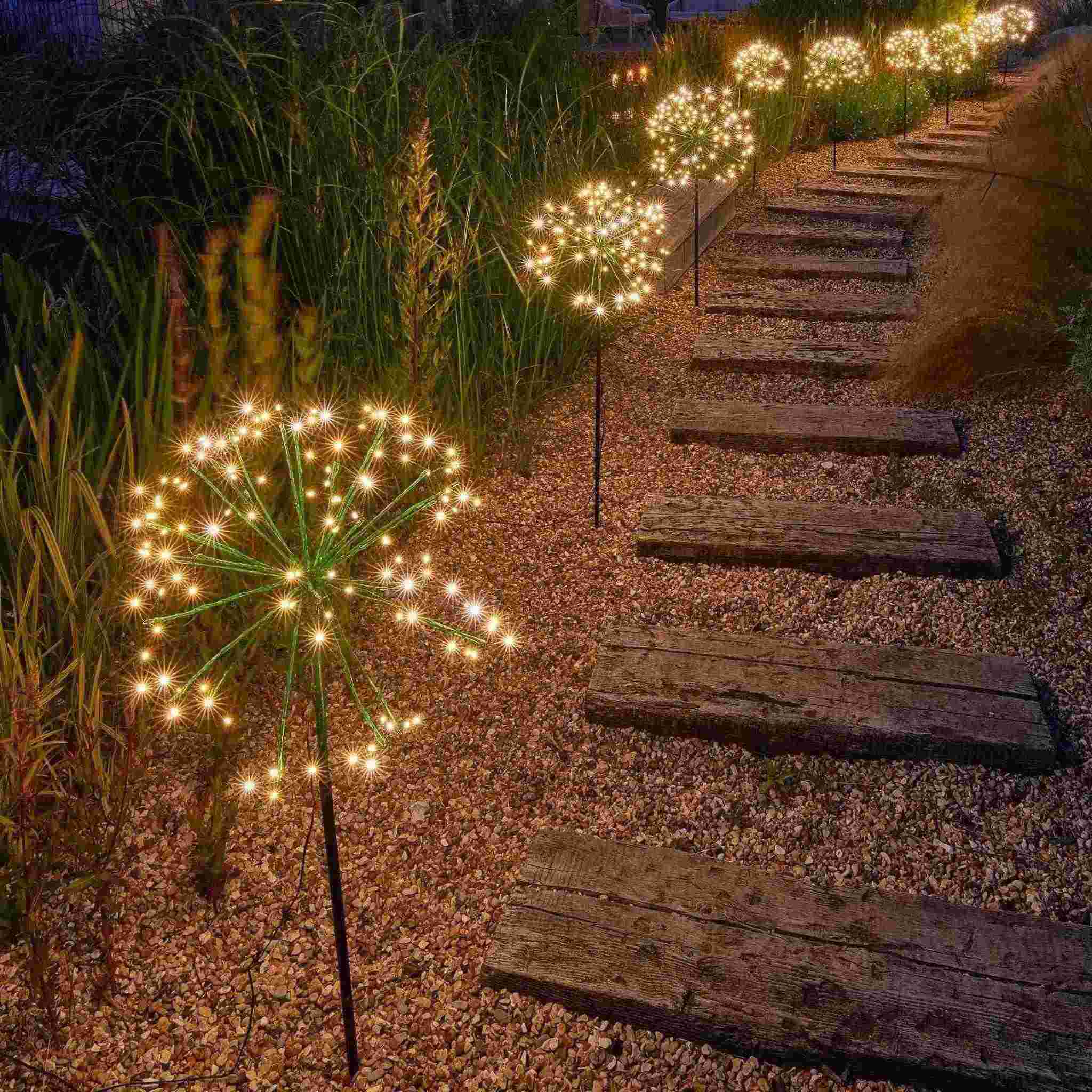 Green Dandelion Light - Solar & Battery Christmas Kit - Image 3