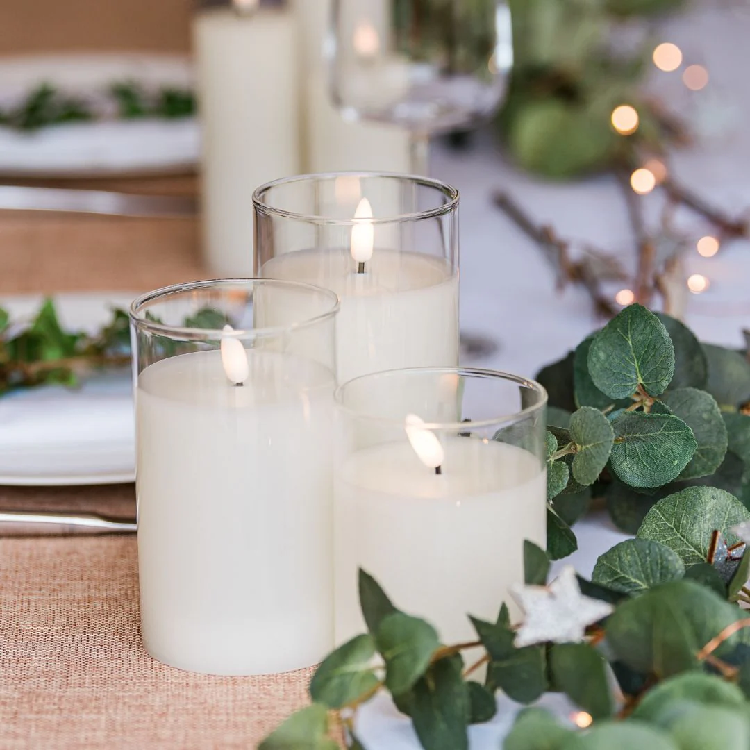Trio of Glass Candles - Image 3
