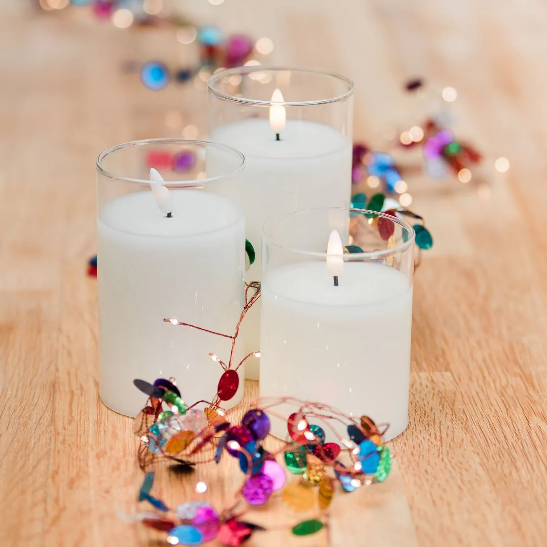 Trio of Glass Candles - Image 4
