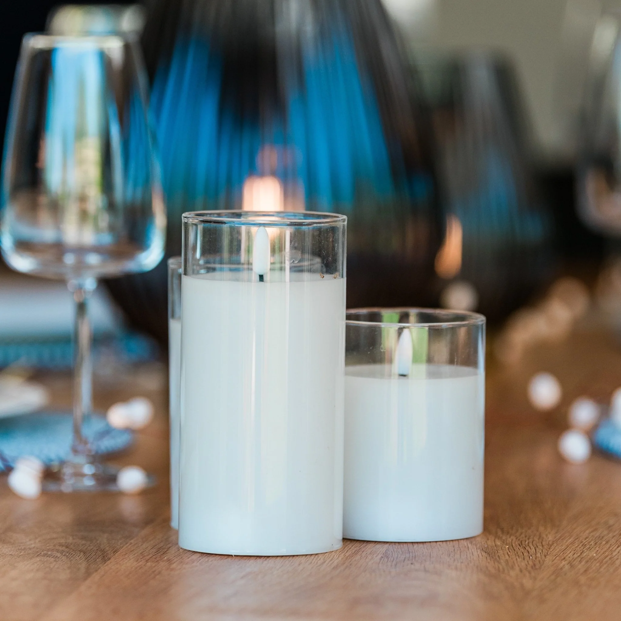 Trio of Glass Candles - Image 5