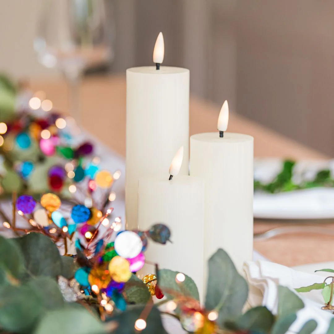 Trio of LED Pillar Candles - Image 3