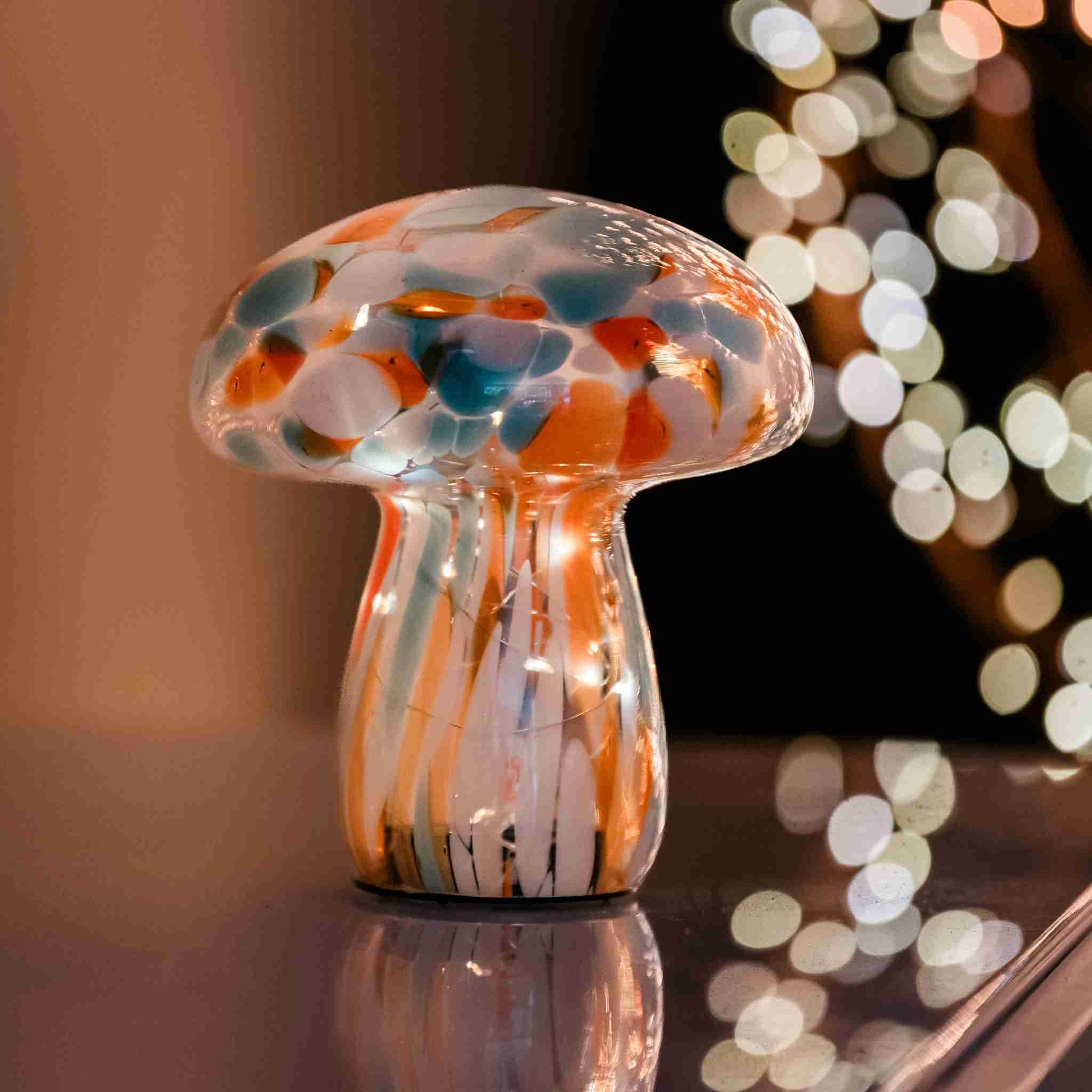 Orange & Mint Mushroom Lamps - Image 4