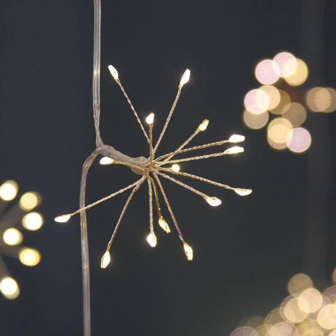 Starburst Silver Outdoor Fairy Lights - Image 5